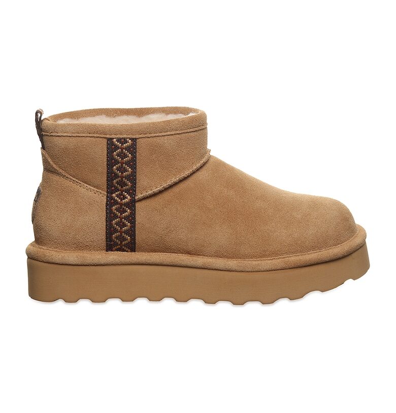 Велурени боти с лесно обуване - Тъмнокафяв/Бежов BEARPAW