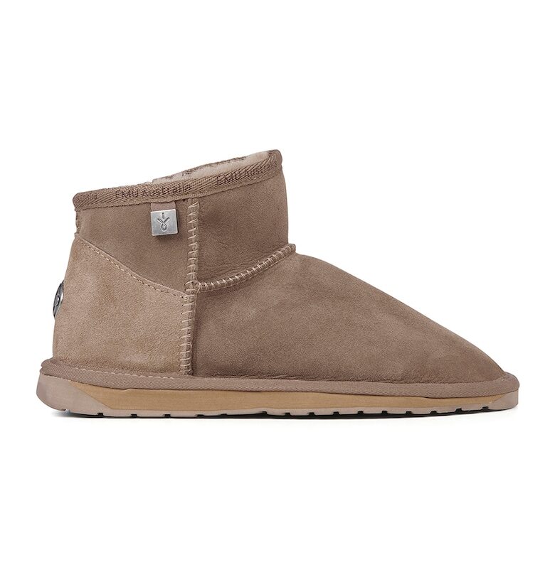 Велурени боти с лого - Сиво-кафяв Emu