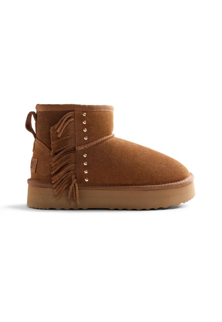 Велурени боти с платформа - Кафяв Gioseppo