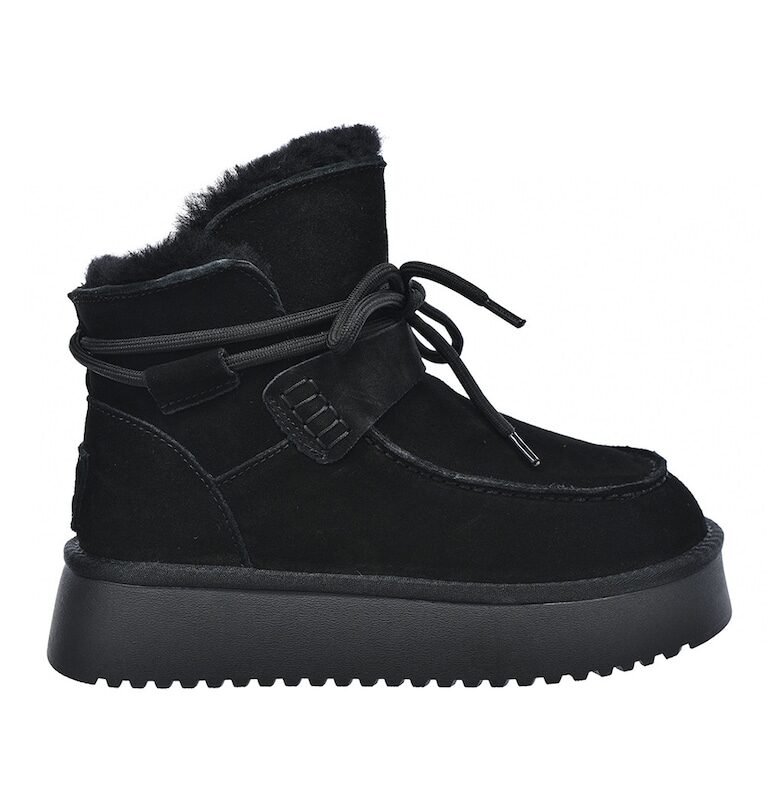 Велурени боти с подплата от еко пух - Черен Big Star