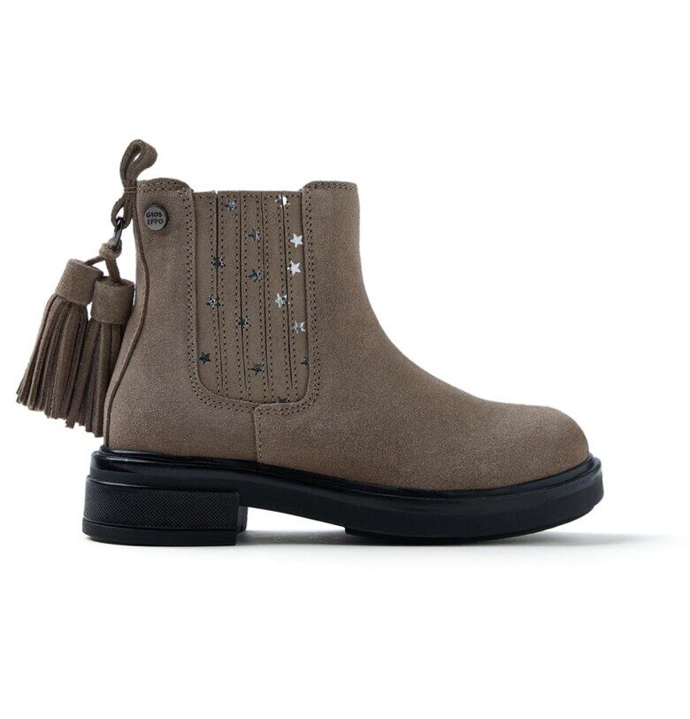 Велурени боти с ресни - Сиво-кафяв Gioseppo
