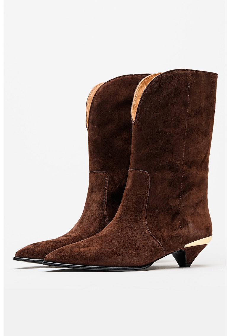 Велурени ботуши - Кафяв Love Moschino