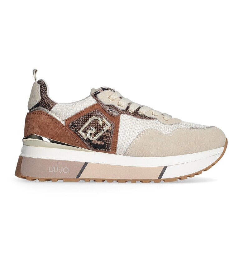 Велурени маратонки с мрежа - Кафяв/Бежов Liu Jo