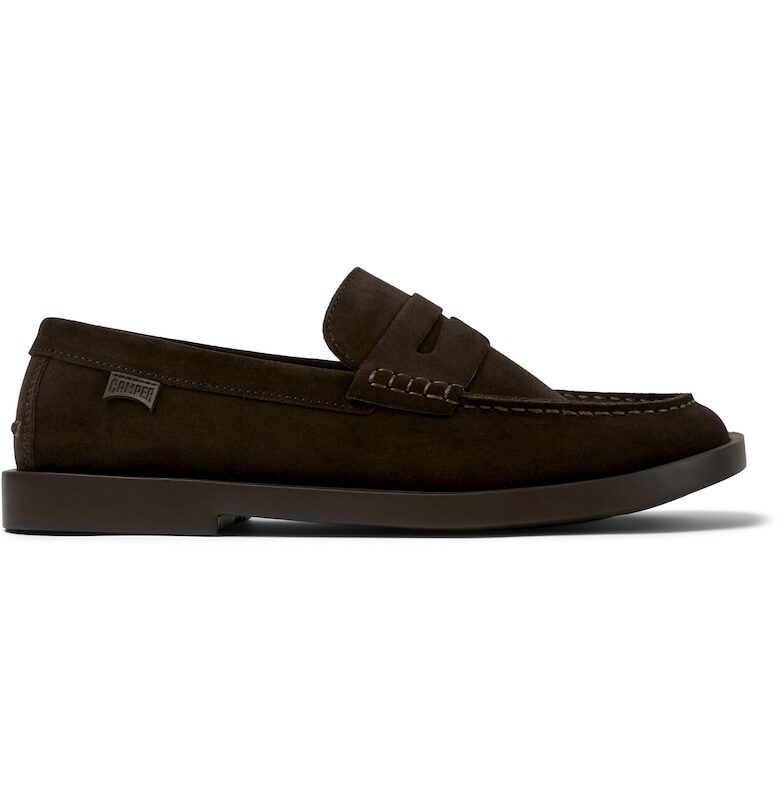 Велурени мокасини Don - Тъмнокафяв Camper