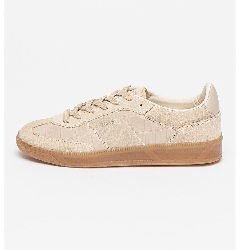 Велурени спортни обувки Brenta - Карамел/Светло бежово BOSS