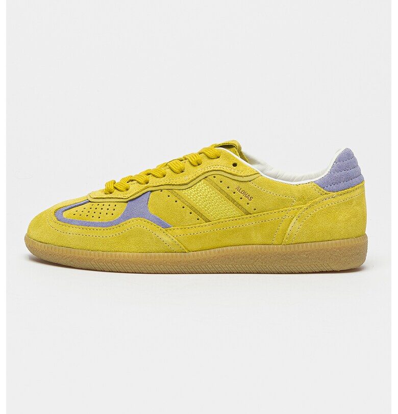 Велурени спортни обувки Rife с нисък профил - Лайм зелено ALOHAS