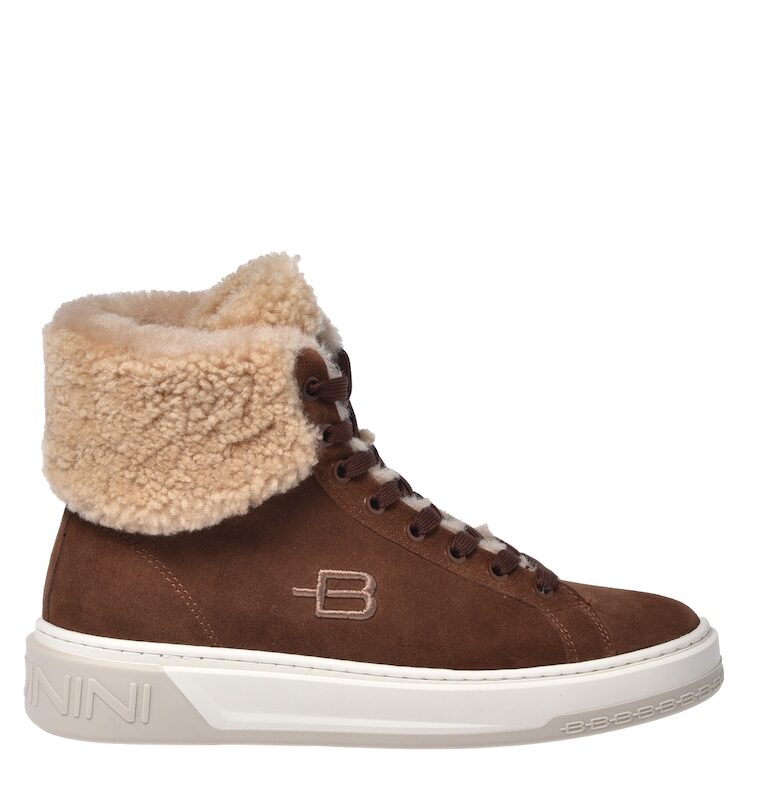 Велурени спортни обувки - Кафяв Baldinini