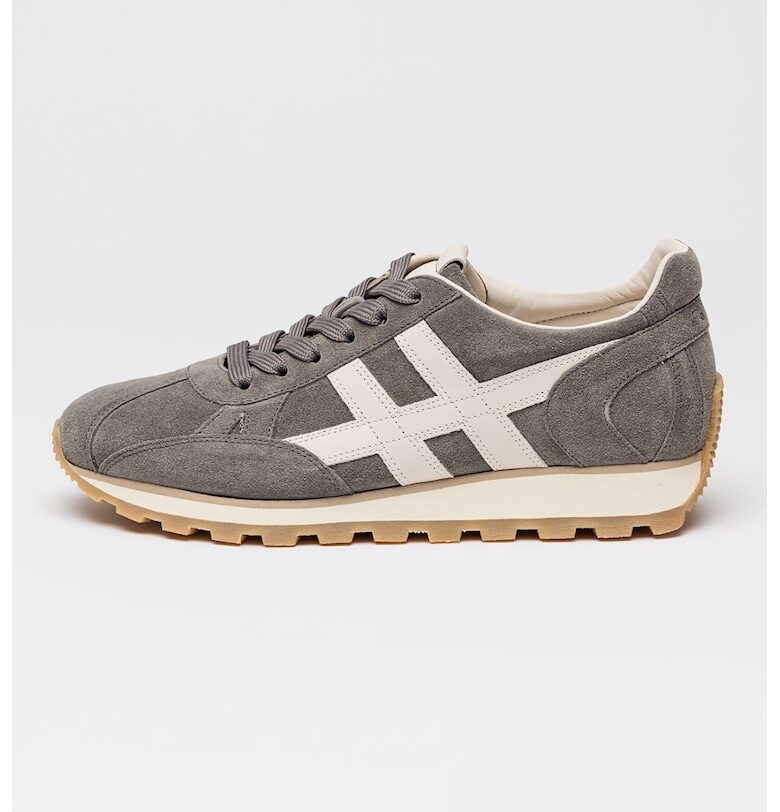 Велурени спортни обувки - Слонова кост/Сив Hogan