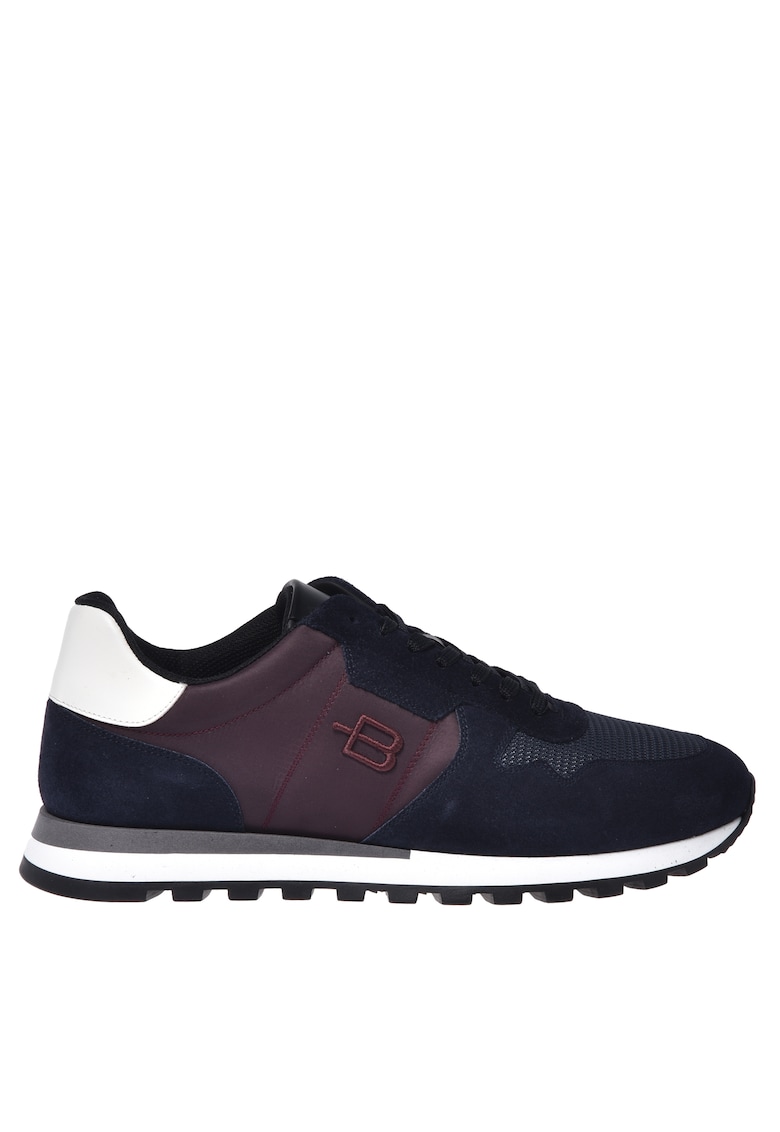 Велурени спортни обувки с кожа - Син Baldinini