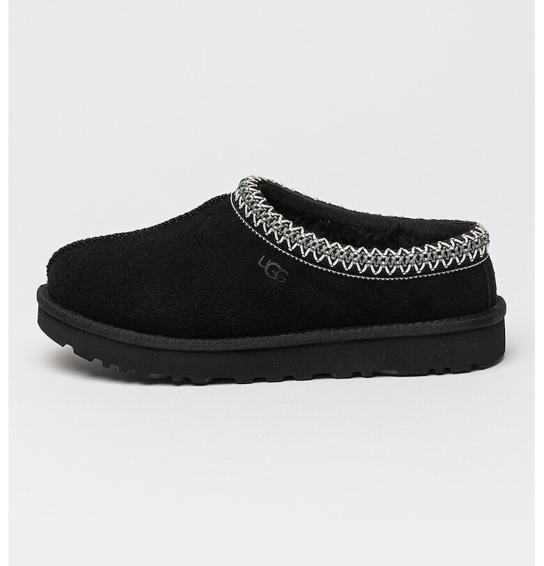 Велурено сабо Tasman II с подплата от овча кожа - Черен/Бял UGG