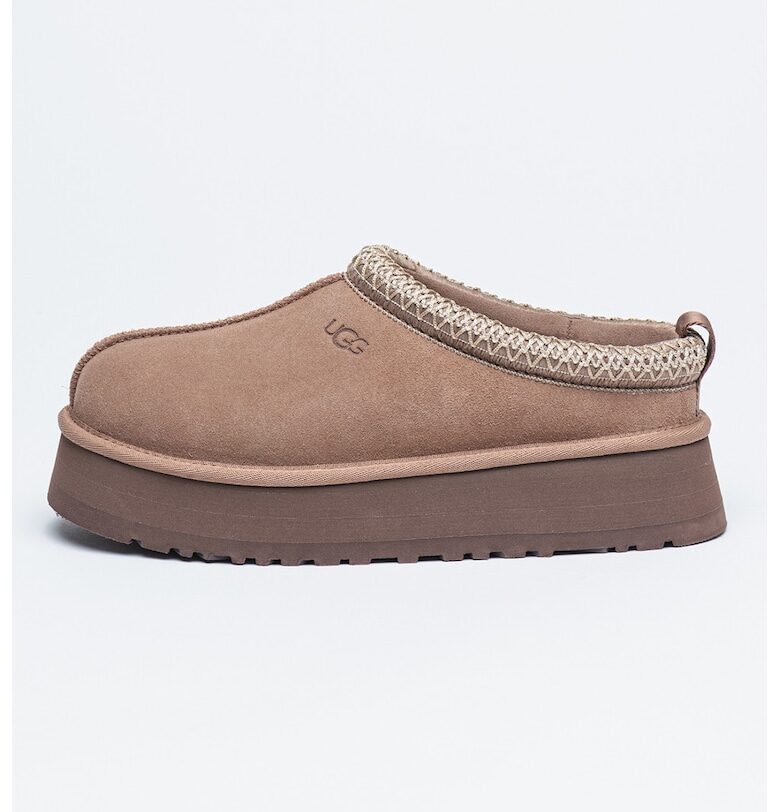 Велурено сабо Tazz с равна платформа - Прашно розово UGG