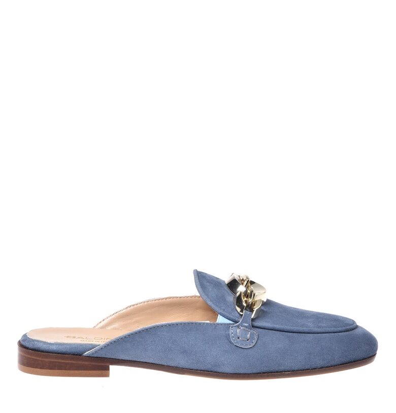 Велурено сабо с верижка - Син Baldinini