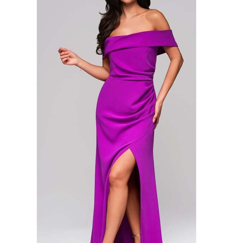 Вечерна рокля Maxi  LA-OM-DLR232 - Лилав Larica