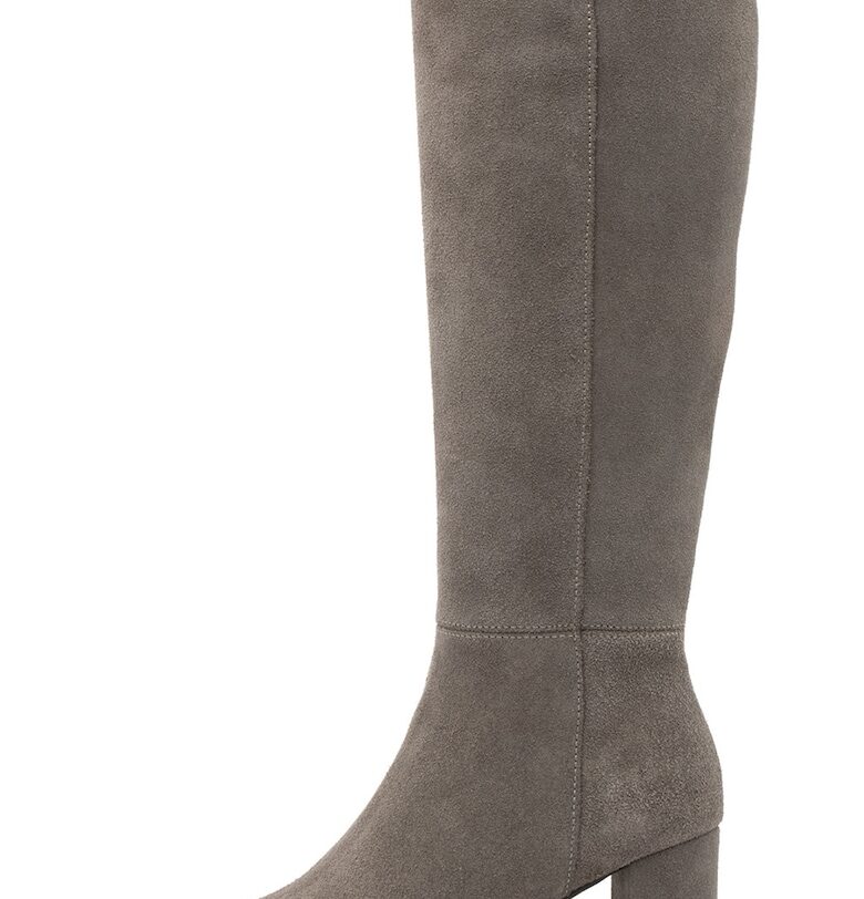 Високи кожени ботуши Rachel - Сив RYLKO