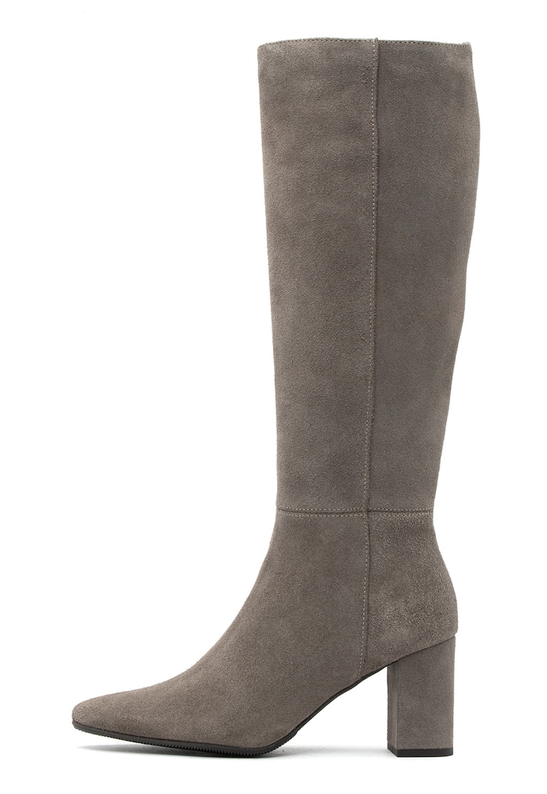 Високи кожени ботуши Rachel - Сив RYLKO