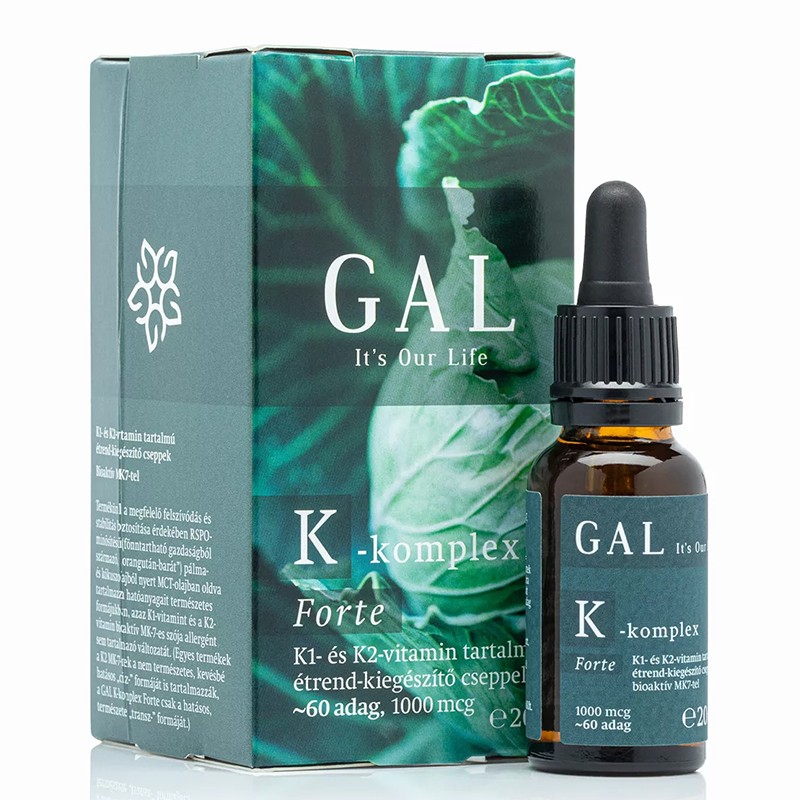 Витамин K1 900 μg + K2 100 μg K-Komplex Forte – Нормално кръвосъсирване и костна плътност