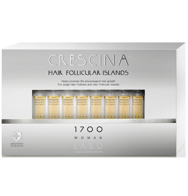 Вносно лечение на изтъняване на косата при жени  Follicular Islands 1700 - 20 ампули Crescina