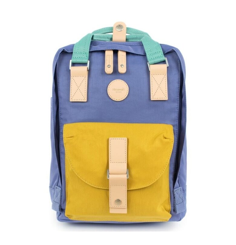 Водоустойчива раница colorblock" с външен джоб - 11л" Himawari
