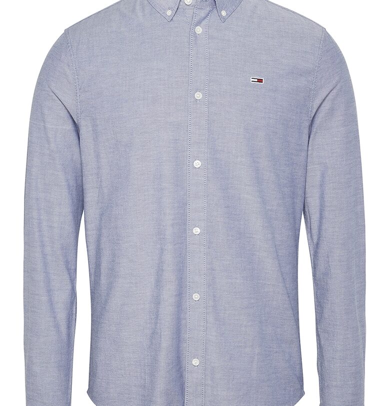 Вталена риза с органичен памук - Бял/Син Tommy Jeans