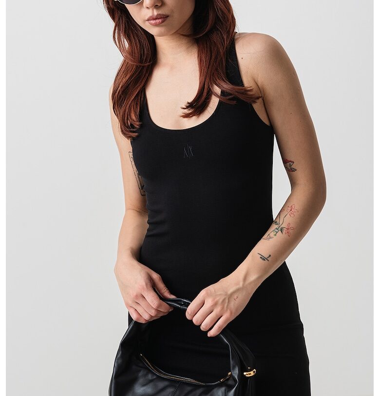 Вталена рокля без ръкави - Черен ARMANI EXCHANGE