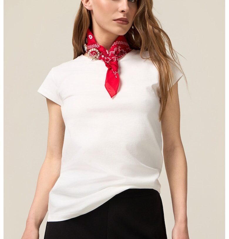 Вталена тениска - Бял Oltre