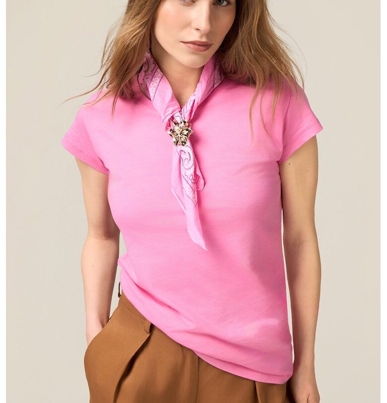 Вталена тениска - Пастелнорозов Oltre