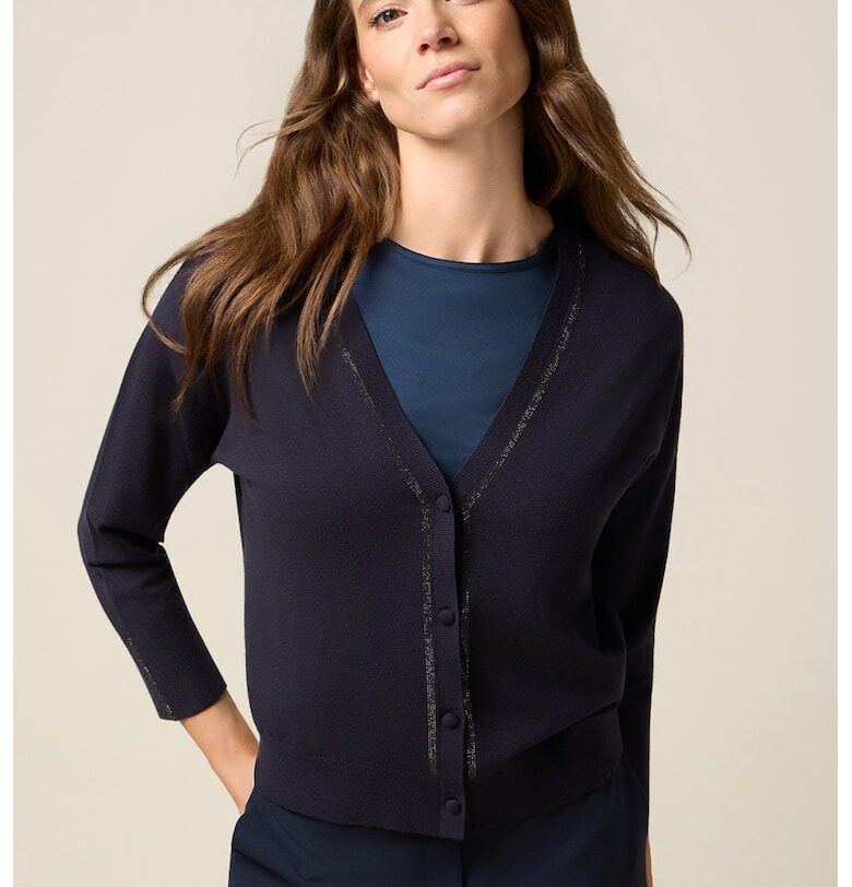 Вталена шпиц жилетка - Ултрамарин синьо Oltre