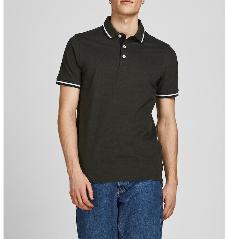 Вталени тениски Paul с яка - 2 броя - Бледозелен/Тъмносин Jack  Jones