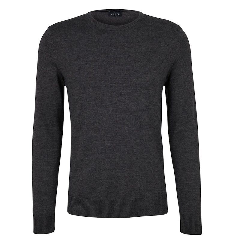 Вълнен пуловер с изчистен дизайн - Сив Joop