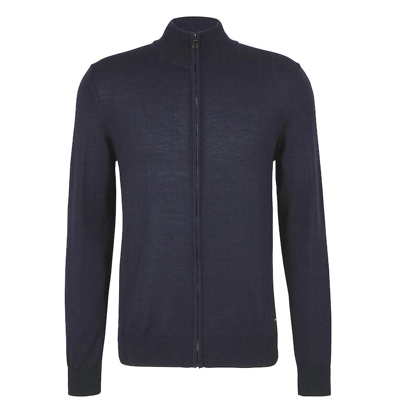 Вълнена жилетка Davis с цип - Син Joop