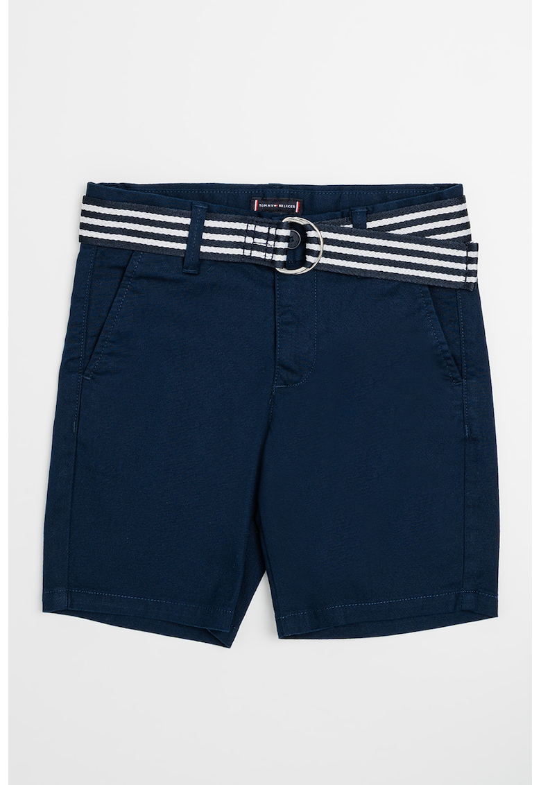 Вълнени шорти с колан - Тъмносин Tommy Hilfiger