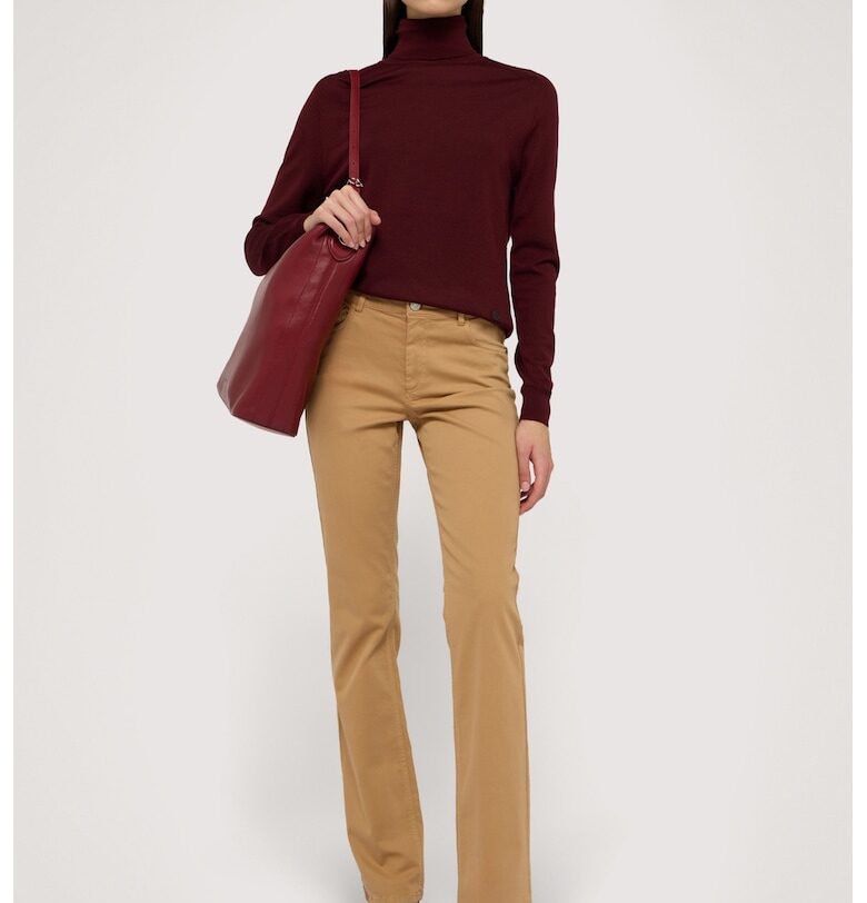 Вълнено поло - Тъмночервен Trussardi