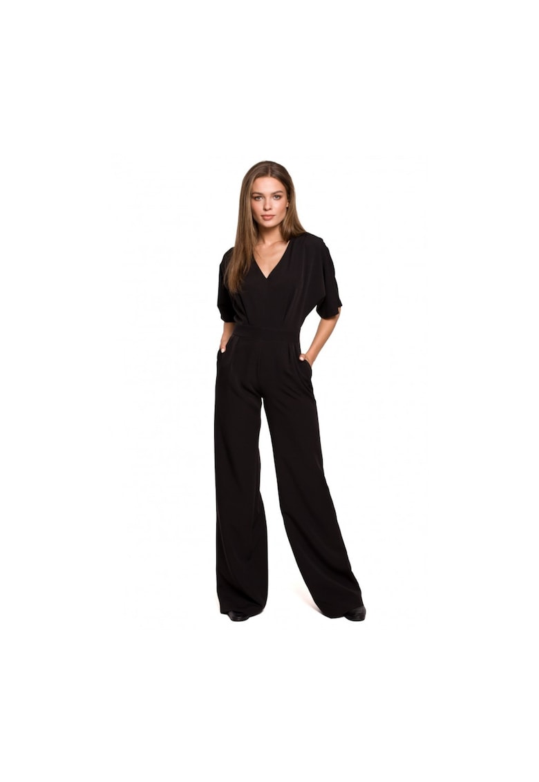 Гащеризон Стил - С V-образно деколте - Полиестер - Еластан - - Черен Style