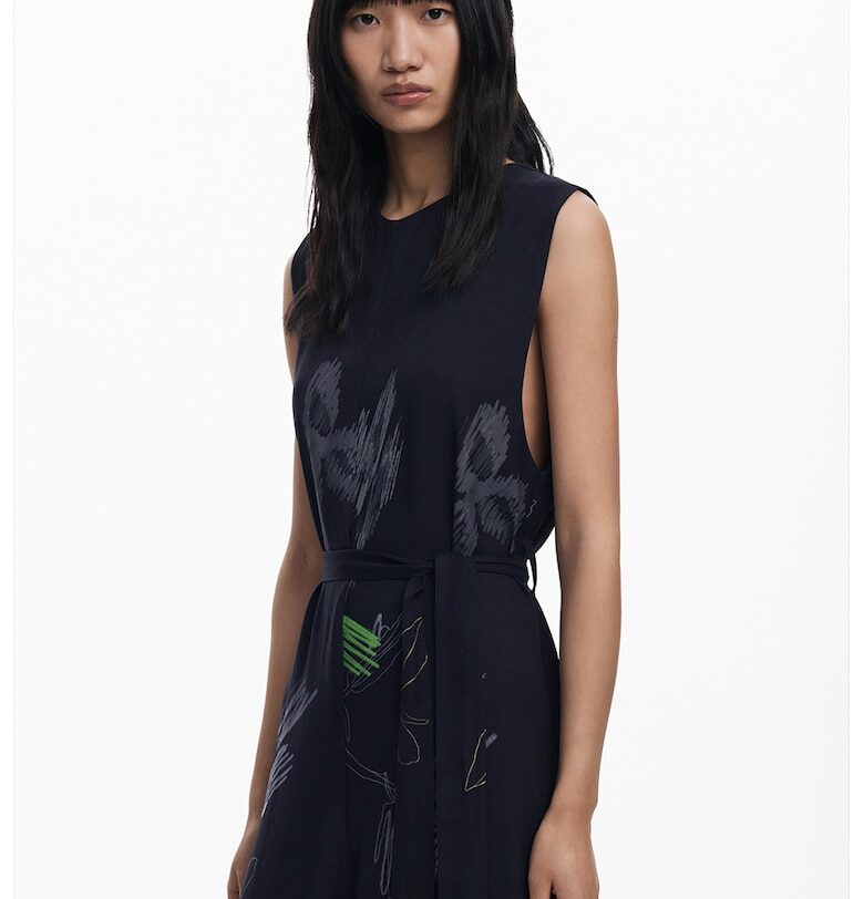 Гащеризон без ръкави - Черен/Кралско Синьо/Мръснобял DESIGUAL