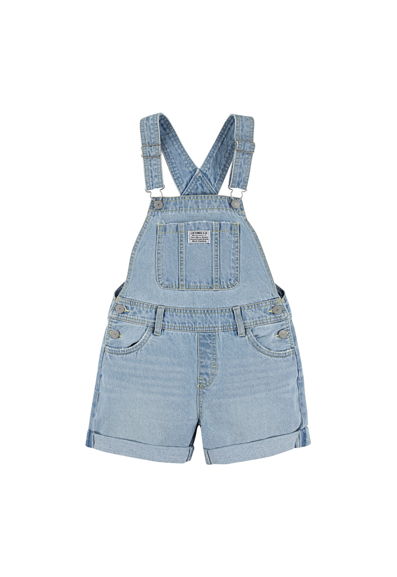 Гащеризон от деним с регулируеми презрамки - Прашно синьо Levis