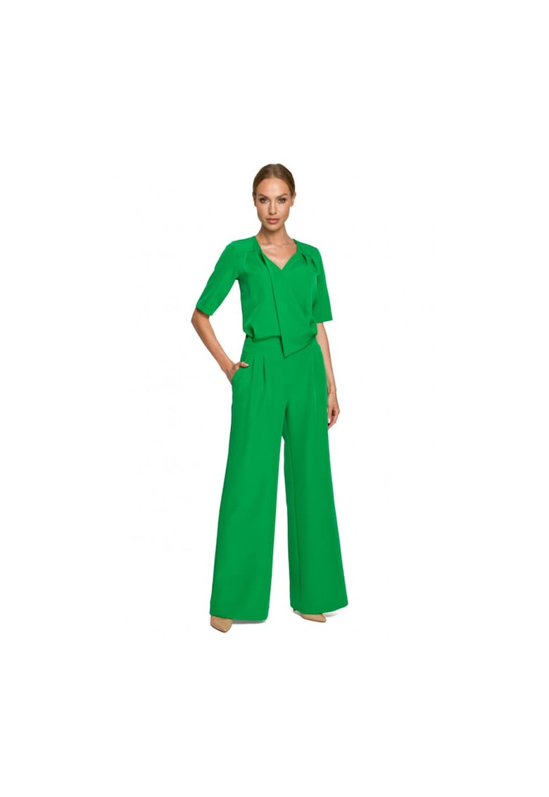 Гащеризон с V-образно деколте - полиестер - еластан - зелен MOE