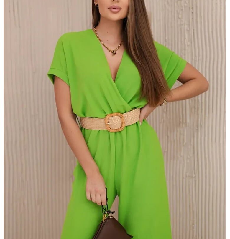 Гащеризон с декоративен колан на талията - Един размер Kesi