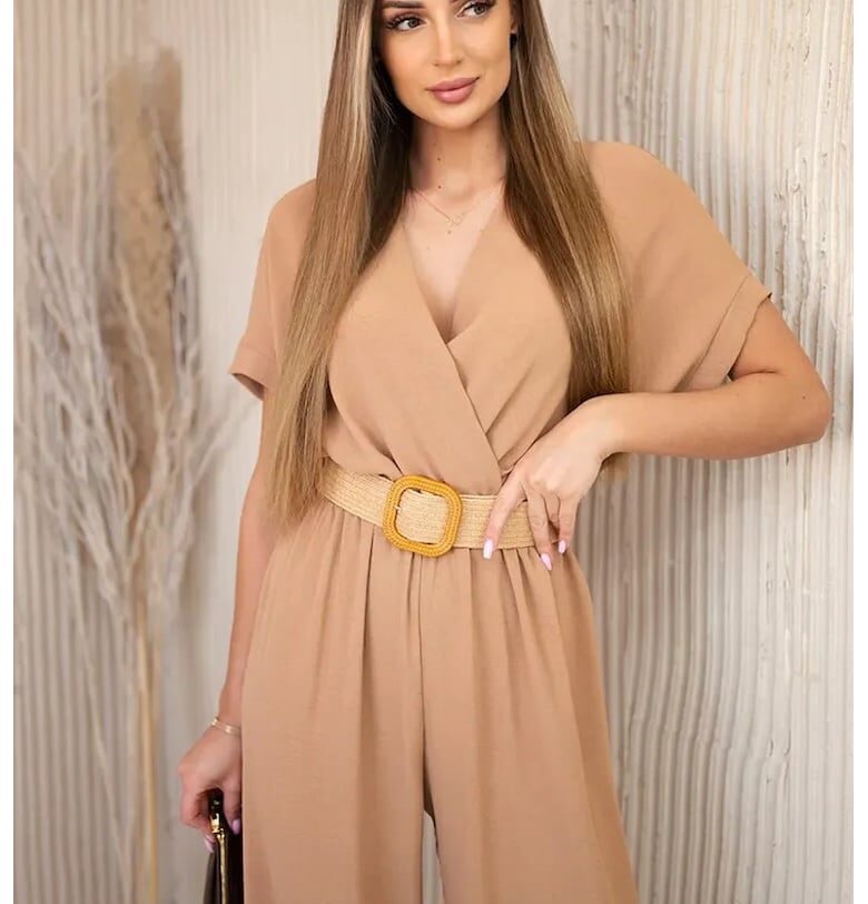 Гащеризон с декоративен колан на талията - Един размер Kesi