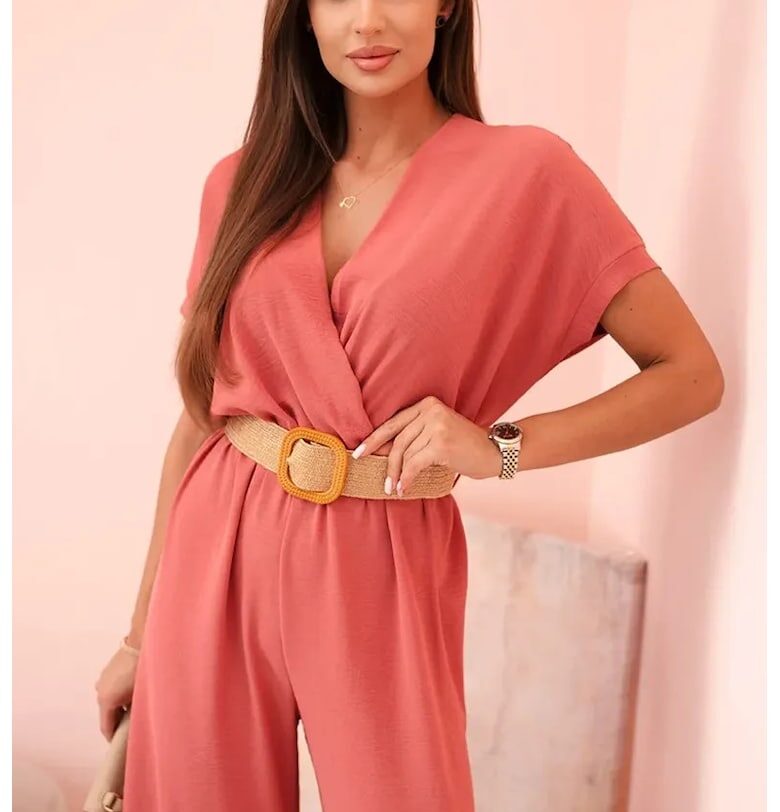 Гащеризон с декоративен колан на талията - Един размер Kesi