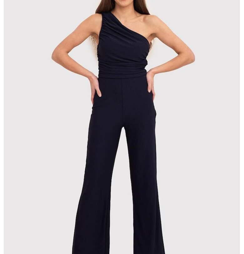 Гащеризон с едно рамо и горна част с къдрички PA610 - Син Ax Paris