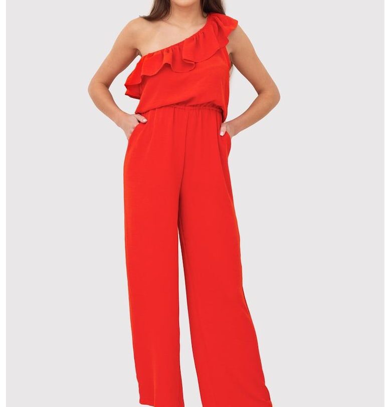 Гащеризон с едно рамо с волани - PA612 - Оранжев Ax Paris