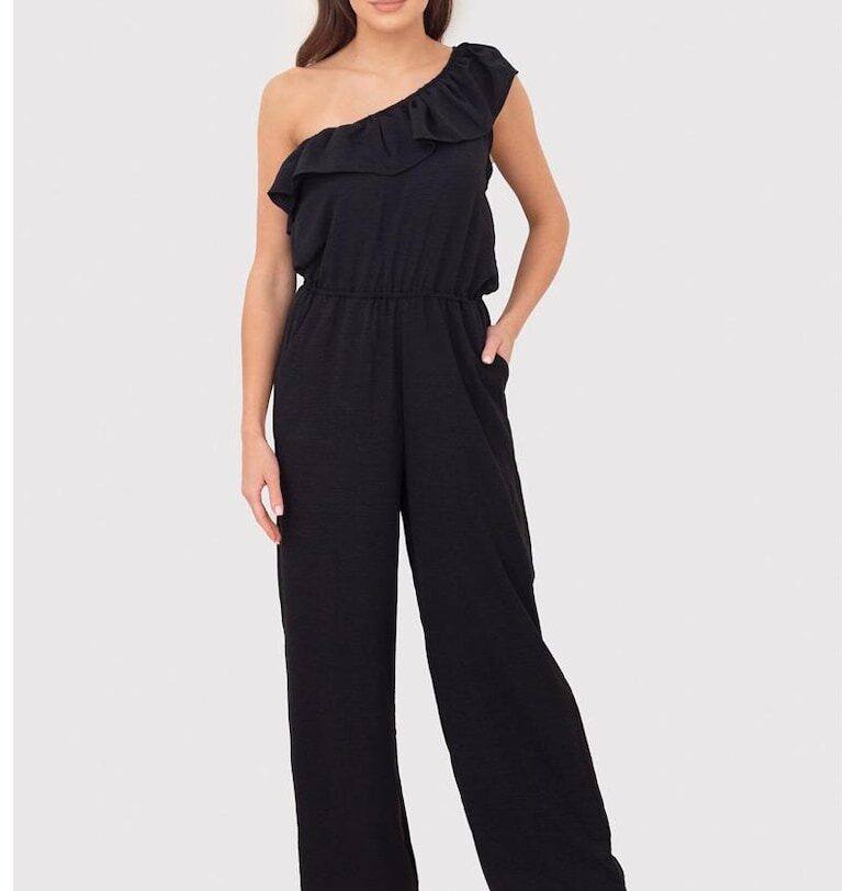 Гащеризон с едно рамо с волани - PA612 - Черен Ax Paris