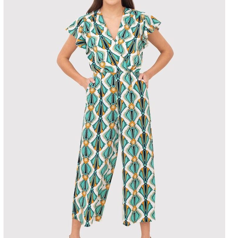 Гащеризон с къс ръкав с цветен принт PA606 MULTI - Многоцветен Ax Paris