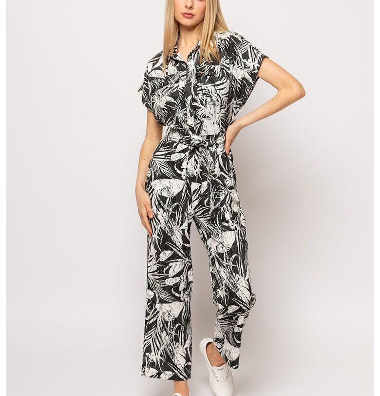 Гащеризон с къси ръкави и принт - Слонова кост/Черен Heavy Tools