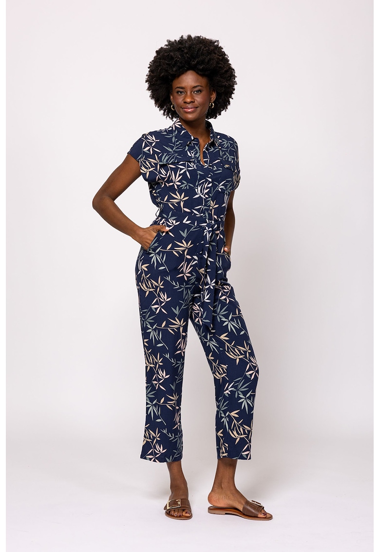 Гащеризон с къси ръкави и принт - Тъмносин/Зелени аспержи Heavy Tools