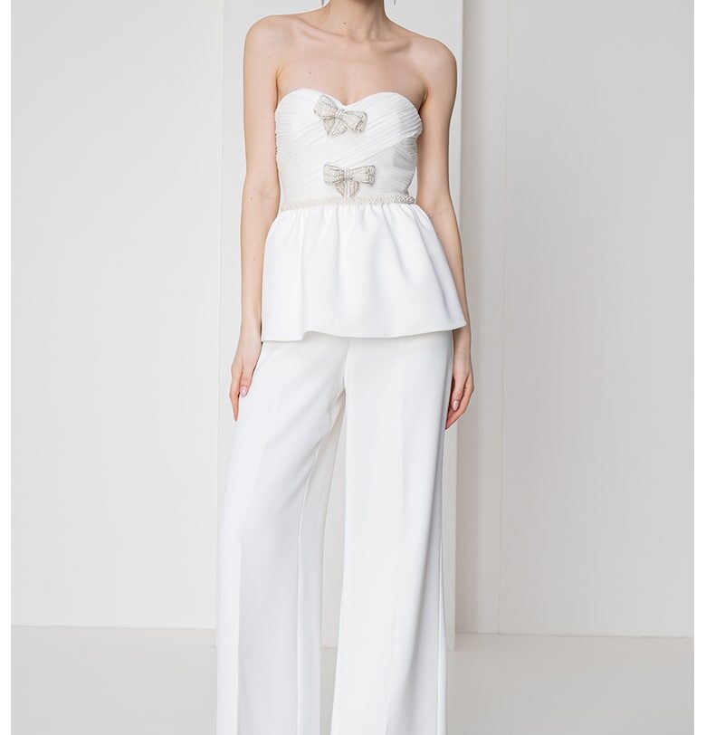 Гащеризон с мъниста - Мръснобял/Крем SELF-PORTRAIT