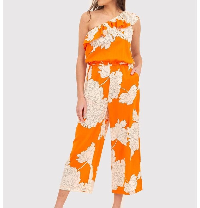 Гащеризон с флорален принт PA586 - Оранжев Ax Paris