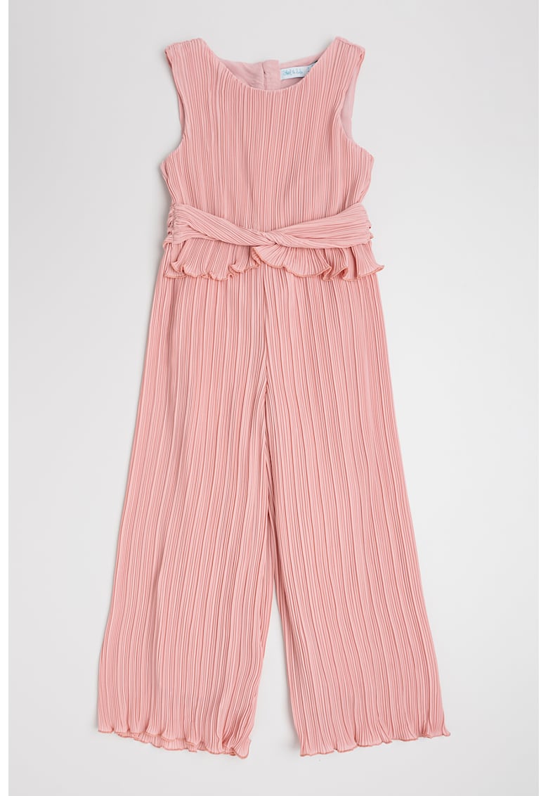 Гащеризон с широк крачол и колан - Прашно розово Abel Lula