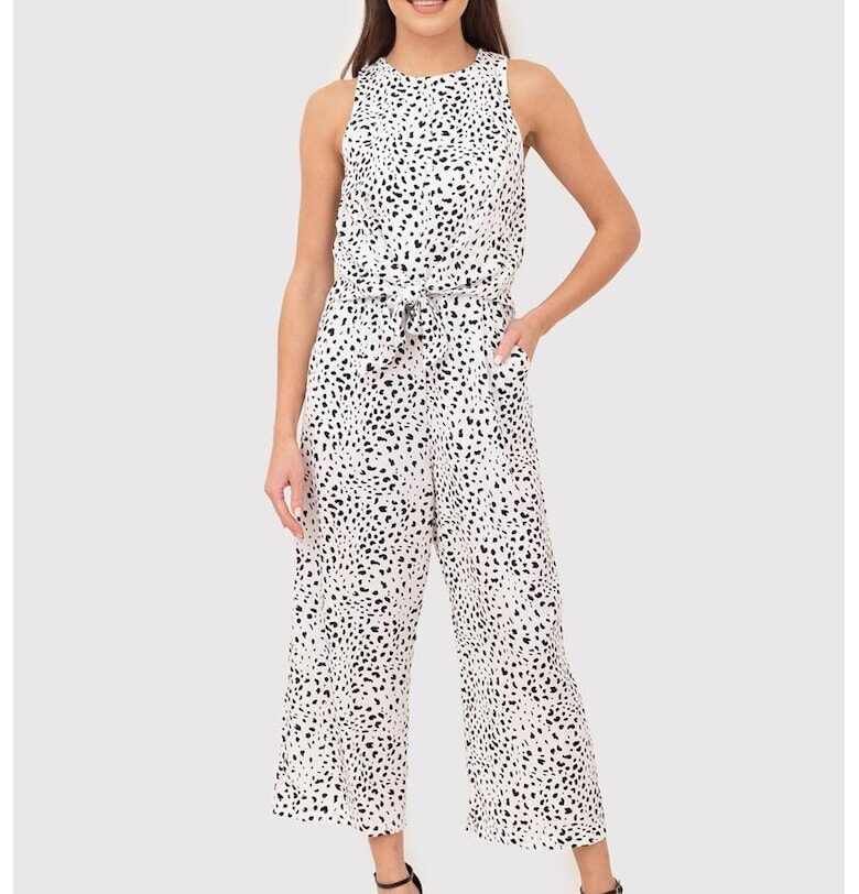 Гащеризон със свободна кройка PA601 BLACK/WHITE - Бял/Черен Ax Paris