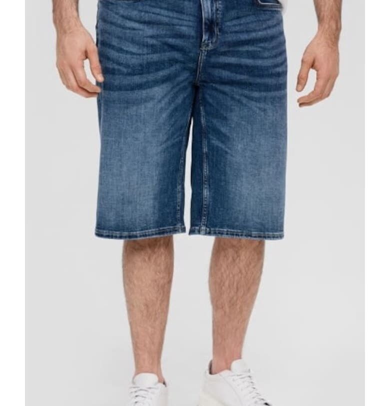 Голям размер мъжки дънкови къси панталони Casby със свободна кройка - Син - Син sOliver